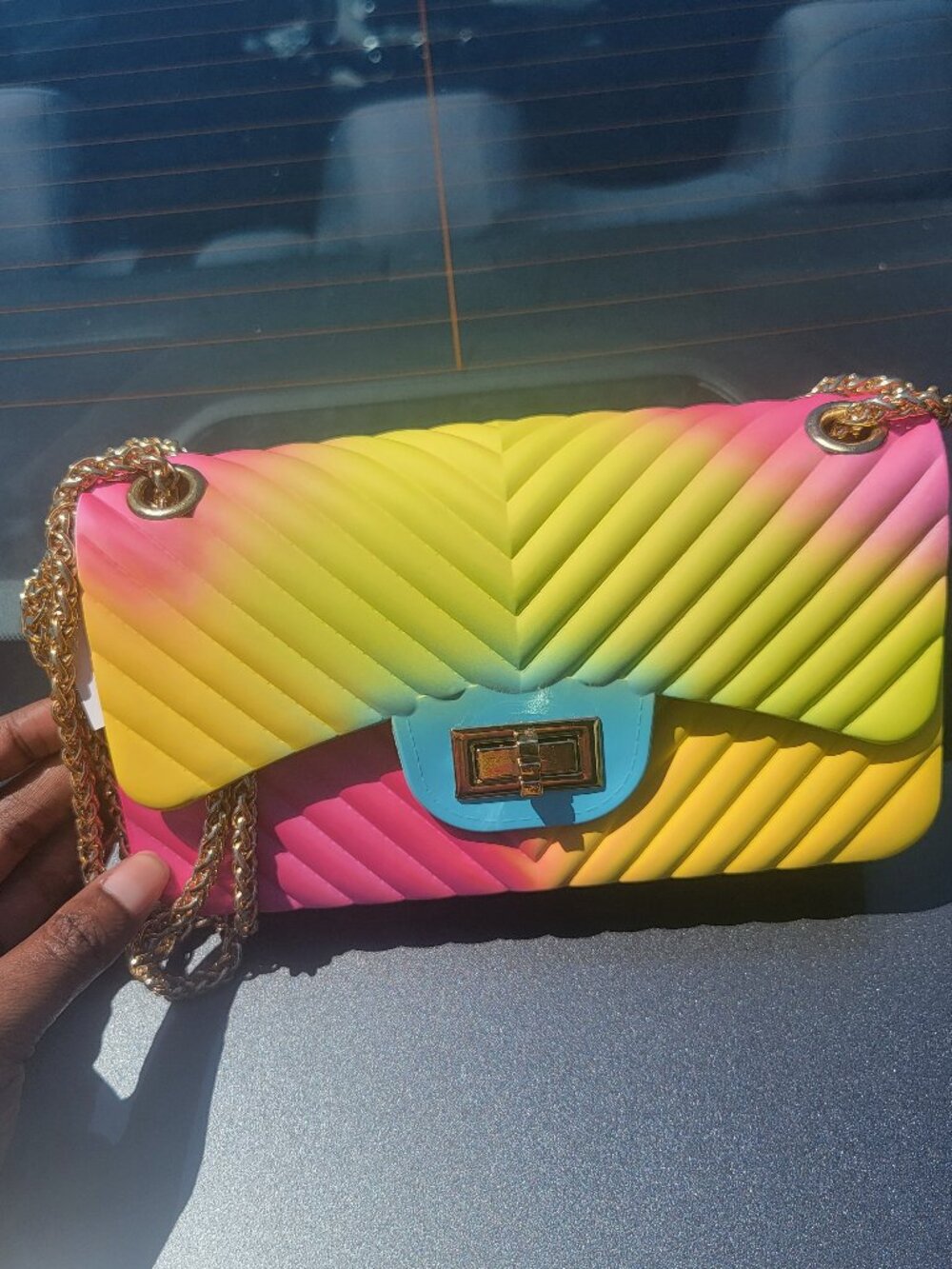 Rainbow Chain Shoulder Bag